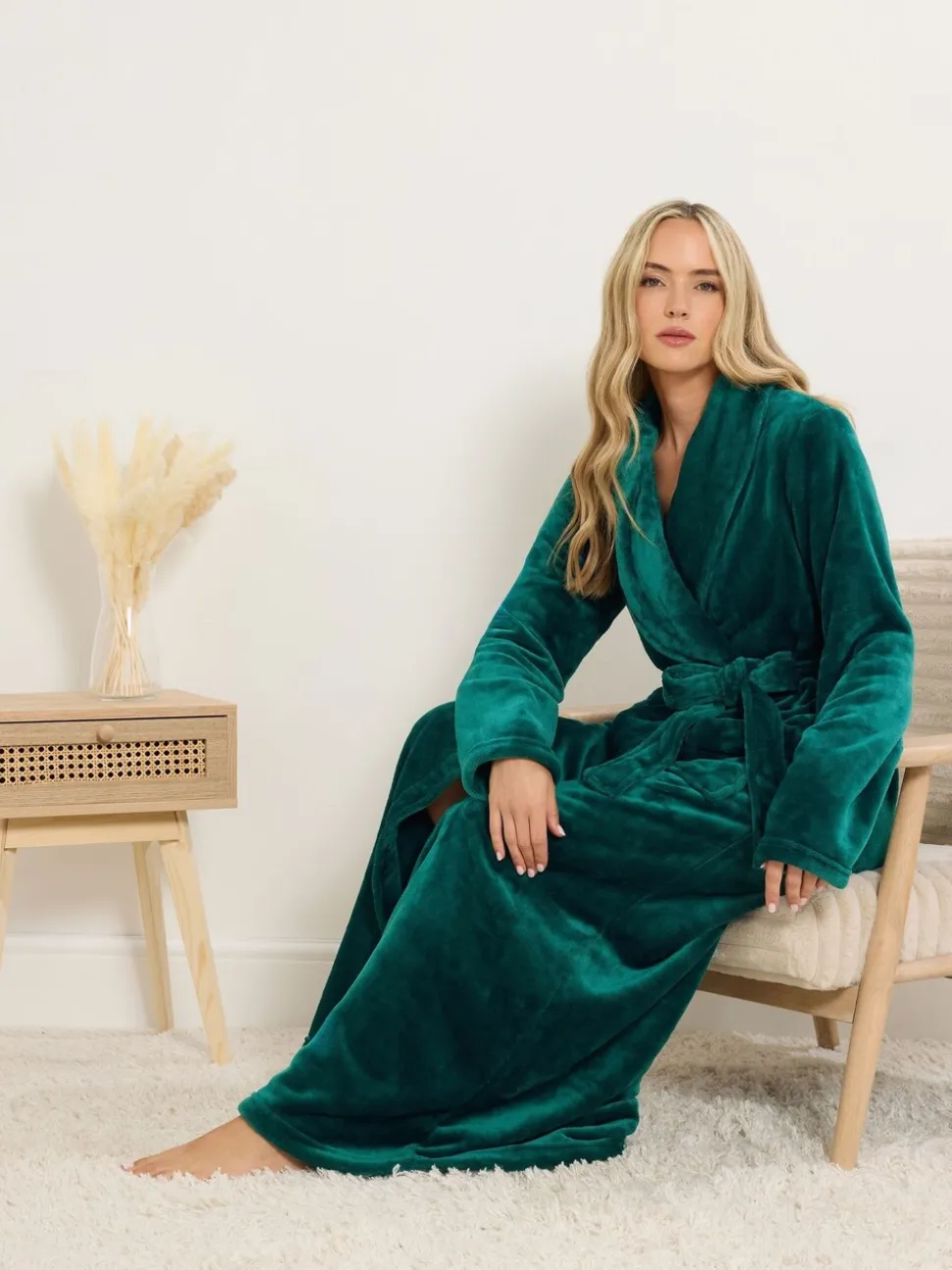 Groen - Long Tall Sally Super Luxe Shawl Maxi Robe