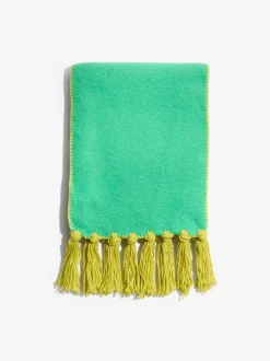 Groen - Love & Roses Tassel Cosy Contrast Brushed Scarf