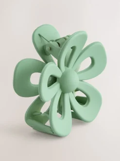Groen - Matte Flower Hair Claw