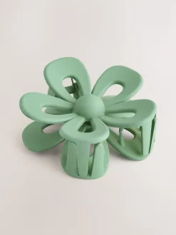 Groen - Matte Flower Hair Claw
