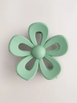 Groen - Matte Flower Hair Claw