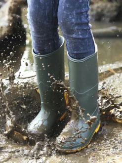 Groen - Muddy Puddles klassieke waterdichte regenlaarzen