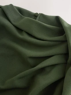 Groen - Occasion Cowl Neck Sleeveless Jersey Jumpsuit