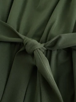 Groen - Occasion Cowl Neck Sleeveless Jersey Jumpsuit