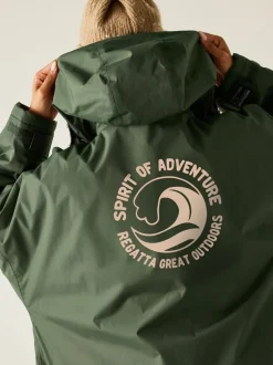 Groen - Regatta - Waterdichte omkleedjas voor volwassenen