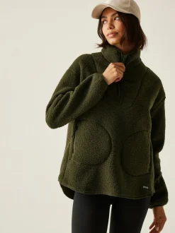 Groen - Regatta Frankie Borg fleece met halve rits
