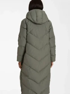 Groen - Seraphine 3-In-1 Lange Chevron Puffer zwangerschapsjas