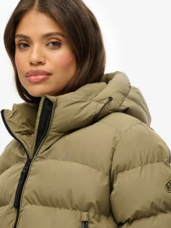 Groen - Superdry - Gewatteerd sportjack met capuchon