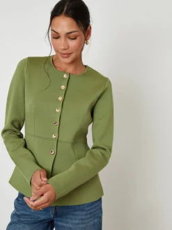Groen - Threadbare Cinched Knitted Button Up Cardigan