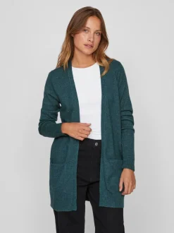 Groen - VILA Long Sleeve Lightweight Knit Cardigan