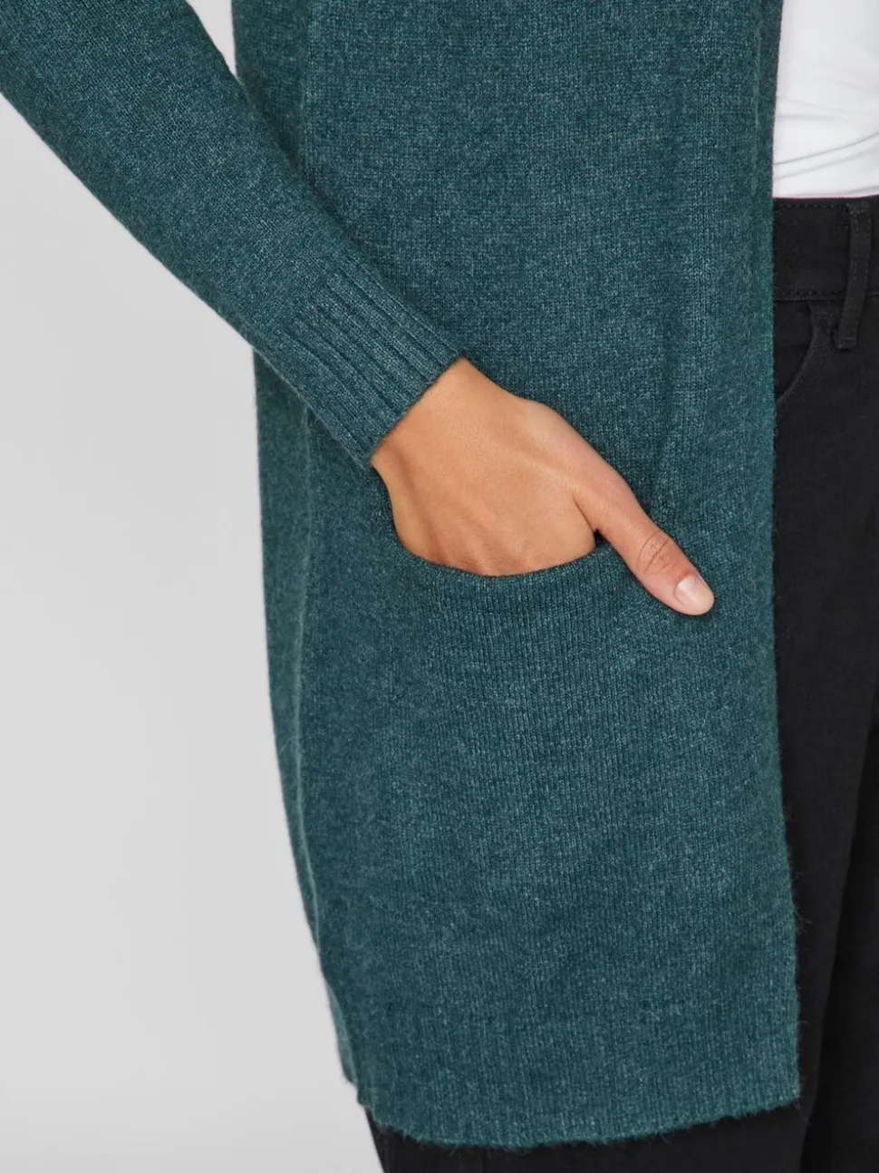 Groen - VILA Long Sleeve Lightweight Knit Cardigan
