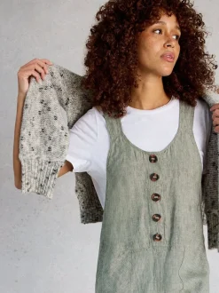 Groen - White Stuff Viola Linen Dungaree
