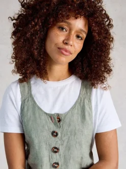 Groen - White Stuff Viola Linen Dungaree