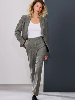 Groen/grijs - Check Sculpted Tailored Single Breasted Blazer