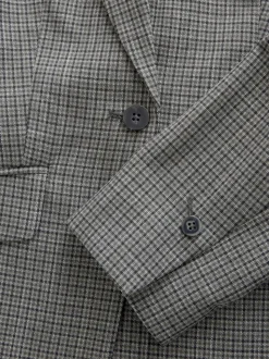 Groen/grijs - Check Sculpted Tailored Single Breasted Blazer