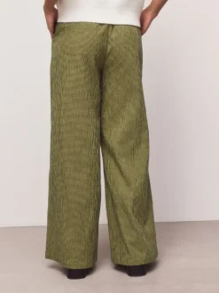 Groen/marineblauw - Gingham Wide Leg Trousers