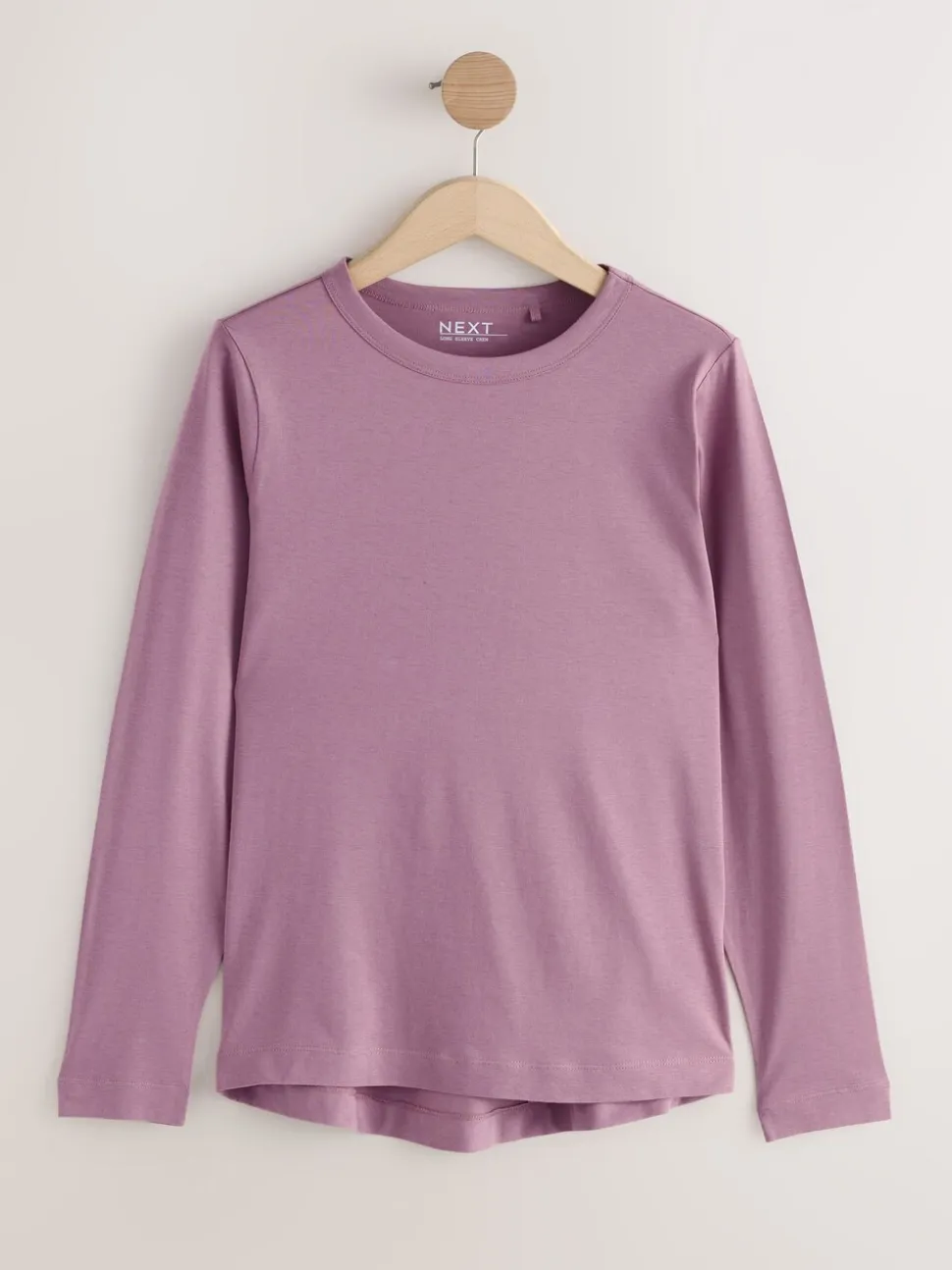 Groen/Paars/Blauw/Ecru/Roze - Set van 5 stuks 100% katoenen T-shirts met lange mouwen