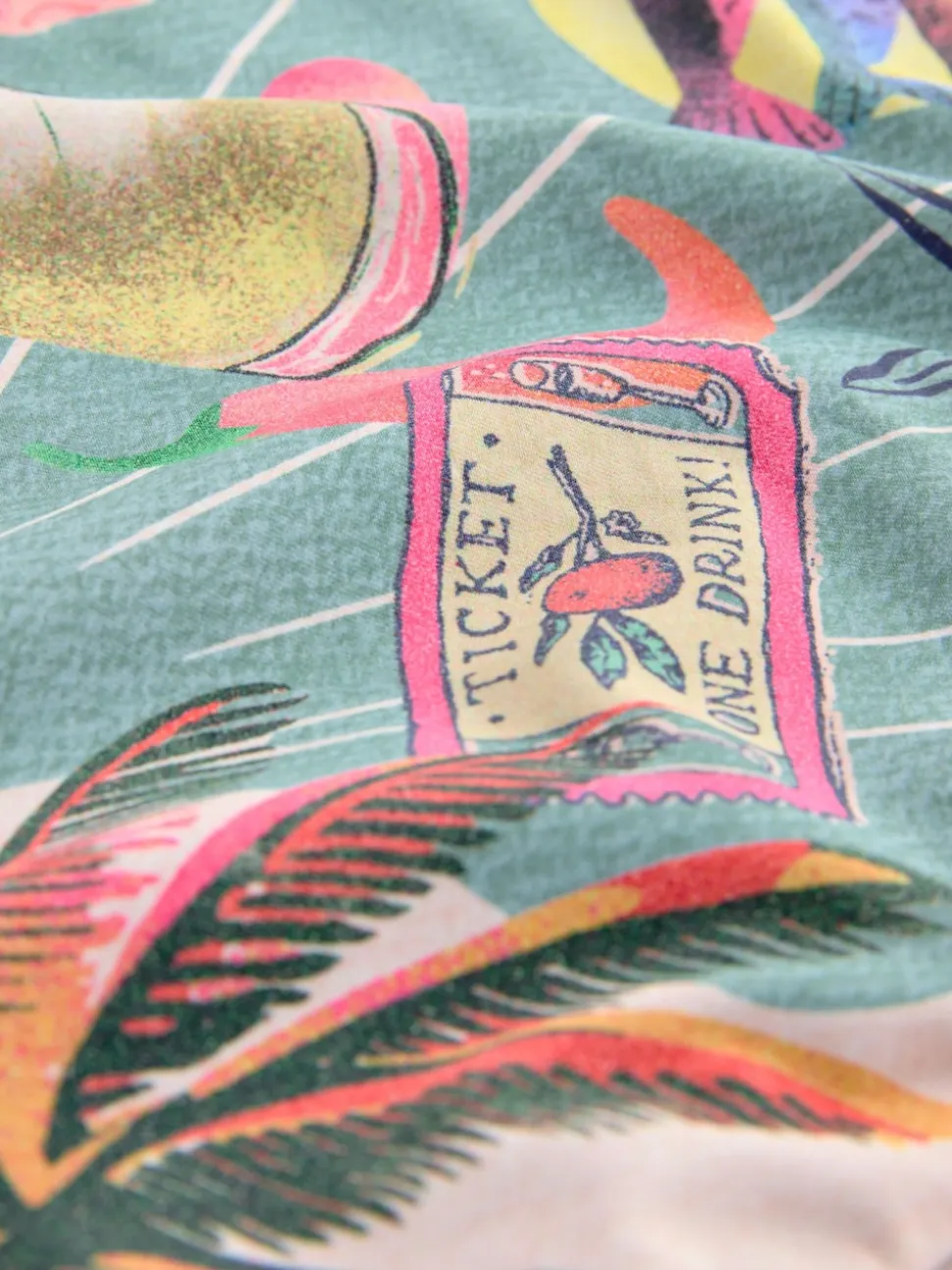 Groen/roze kreeft Conversational - Bikini broekje met print