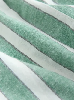 Groen/wit - Zomershort met linnen