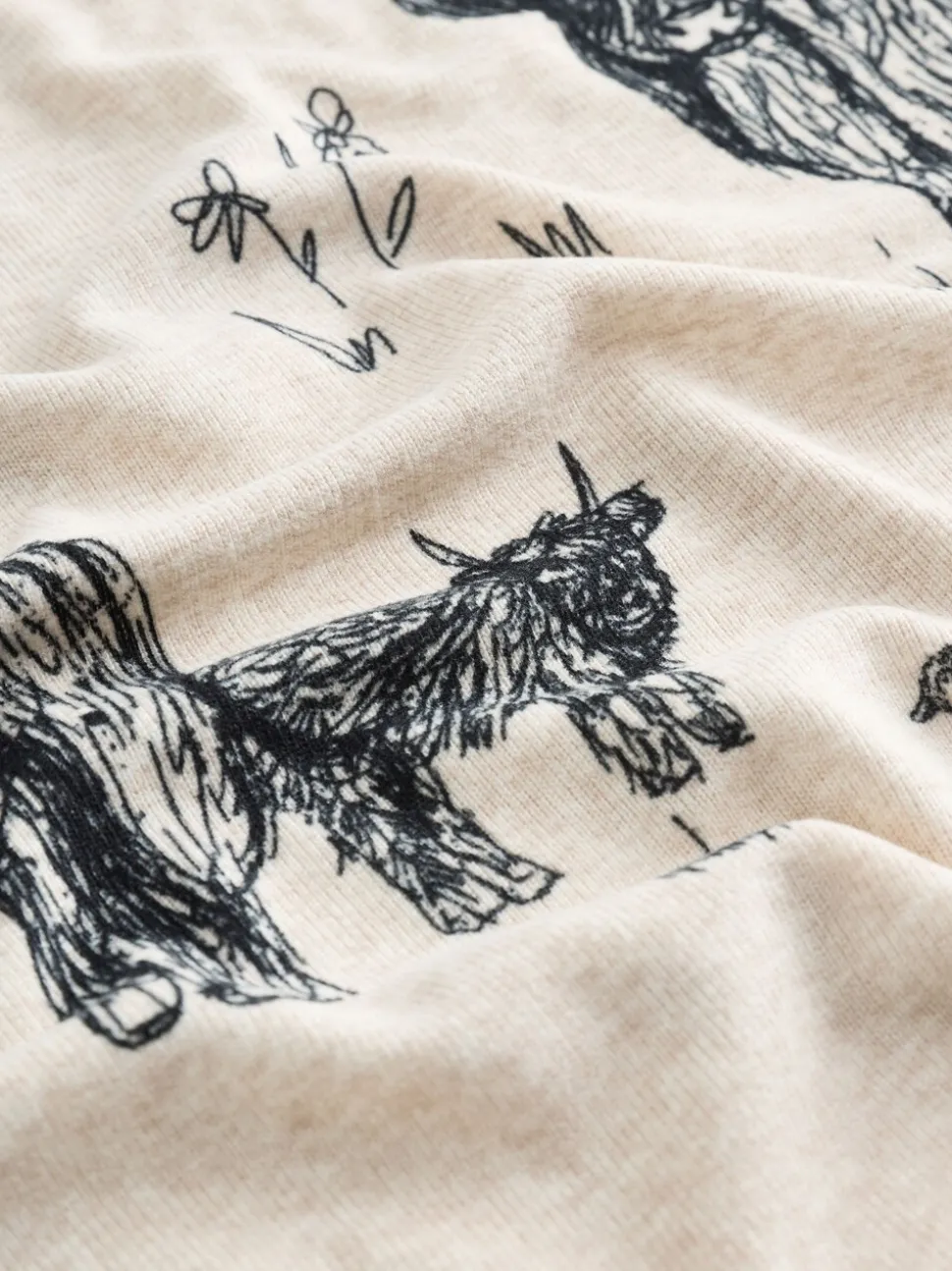 Havermout Hamish The Highland Cow - Behaaglijke korte pyjamaset