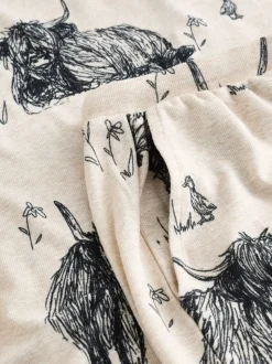 Havermout Hamish The Highland Cow - Behaaglijke korte pyjamaset