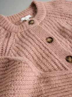 Haver/roze - The Set 2 Pack Ribbed Chunky Knitted Cardigans