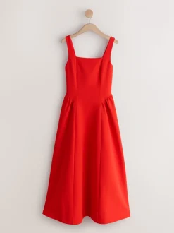 Helder rood - Occasion Cinched Waist Maxi Dress