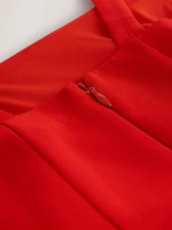 Helder rood - Occasion Cinched Waist Maxi Dress