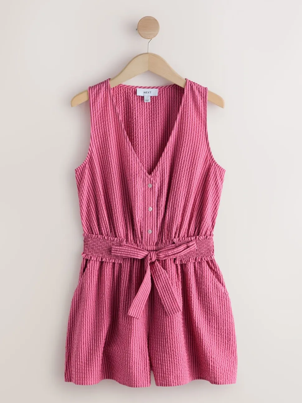 Helderoze/rood - Belted Summer Playsuit