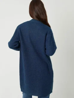 Hemelsblauw - Threadbare dames Rozanna vest met kabeldetails