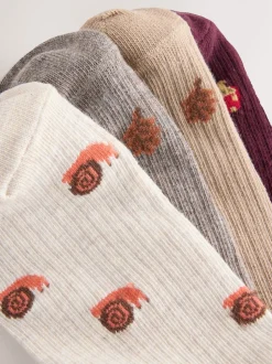 Herfstdieren Ditsy - 4 Paar sneakersokken