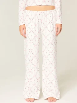 Hollister Cosy Wide leg White Pyjamas Bottoms