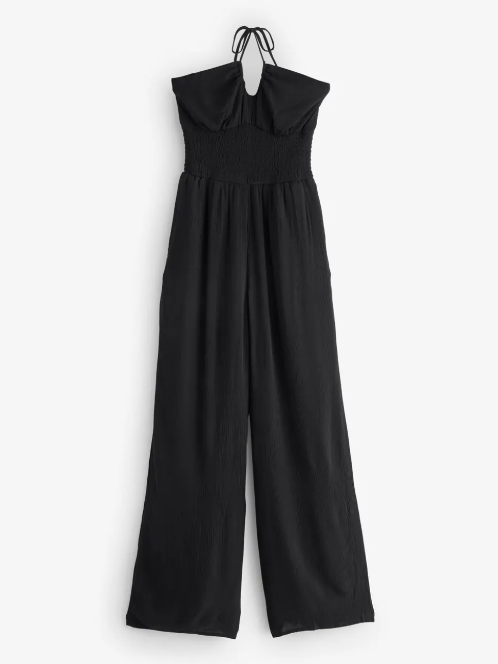 Hollister Smocked Waist Multi Way Strapless Black Jumpsuit