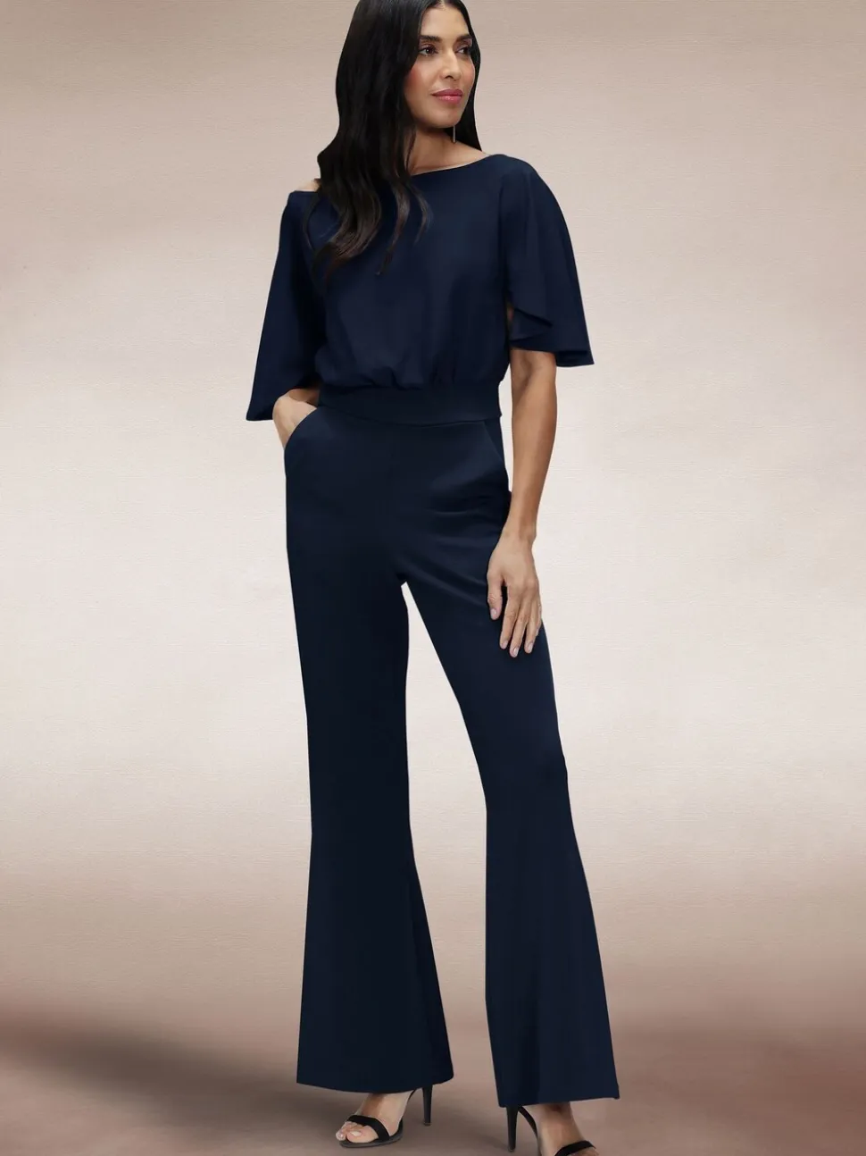 Hot Squash Blue Drop Shoulder Jumpsuit