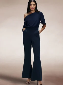 Hot Squash Blue Drop Shoulder Jumpsuit