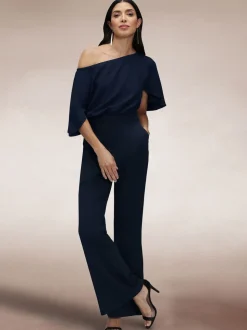 Hot Squash Blue Drop Shoulder Jumpsuit
