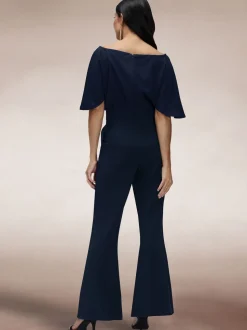 Hot Squash Blue Drop Shoulder Jumpsuit