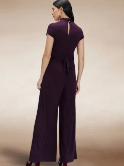 Hot Squash Cap Sleeved Wide Leg Jumpsuit