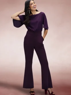 Hot Squash Purple Drop Shoulder Jumpsuit