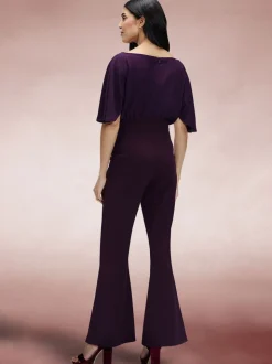 Hot Squash Purple Drop Shoulder Jumpsuit