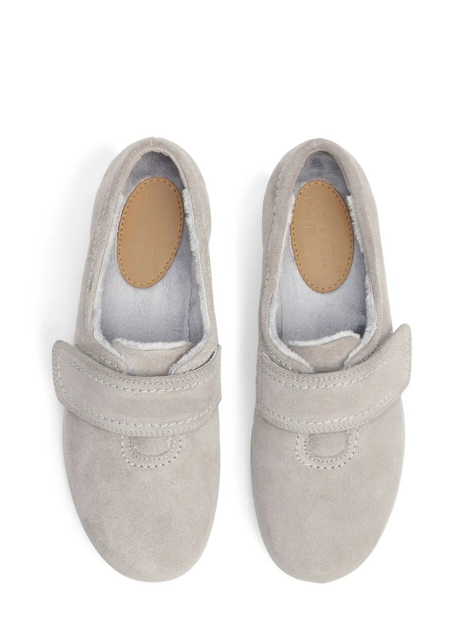 Hotter Wide Fit Toasty Touch Fastening Slippers