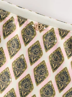 Houtblok Khaki Groen/Cream folie - Bikinibroekjes