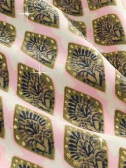Houtblok Khaki Groen/Cream folie - Bikinibroekjes