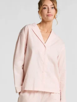Hunkemoller Pink Poplin Cotton Pyjama Top