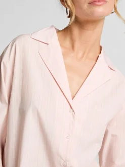 Hunkemoller Pink Poplin Cotton Pyjama Top