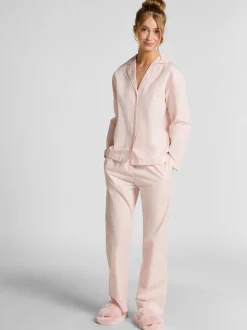 Hunkemoller Pink Poplin Cotton Pyjama Joggers