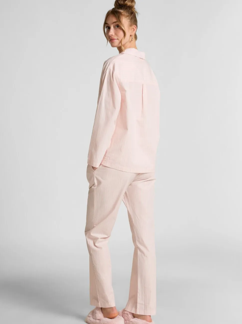 Hunkemoller Pink Poplin Cotton Pyjama Joggers