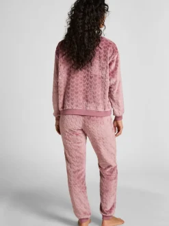 Hunkemoller Purple Fleece Heart Pyjamas Set