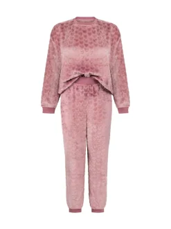Hunkemoller Purple Fleece Heart Pyjamas Set