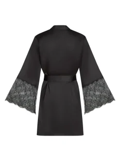 Hunkemoller Satin Kimono Black Robe